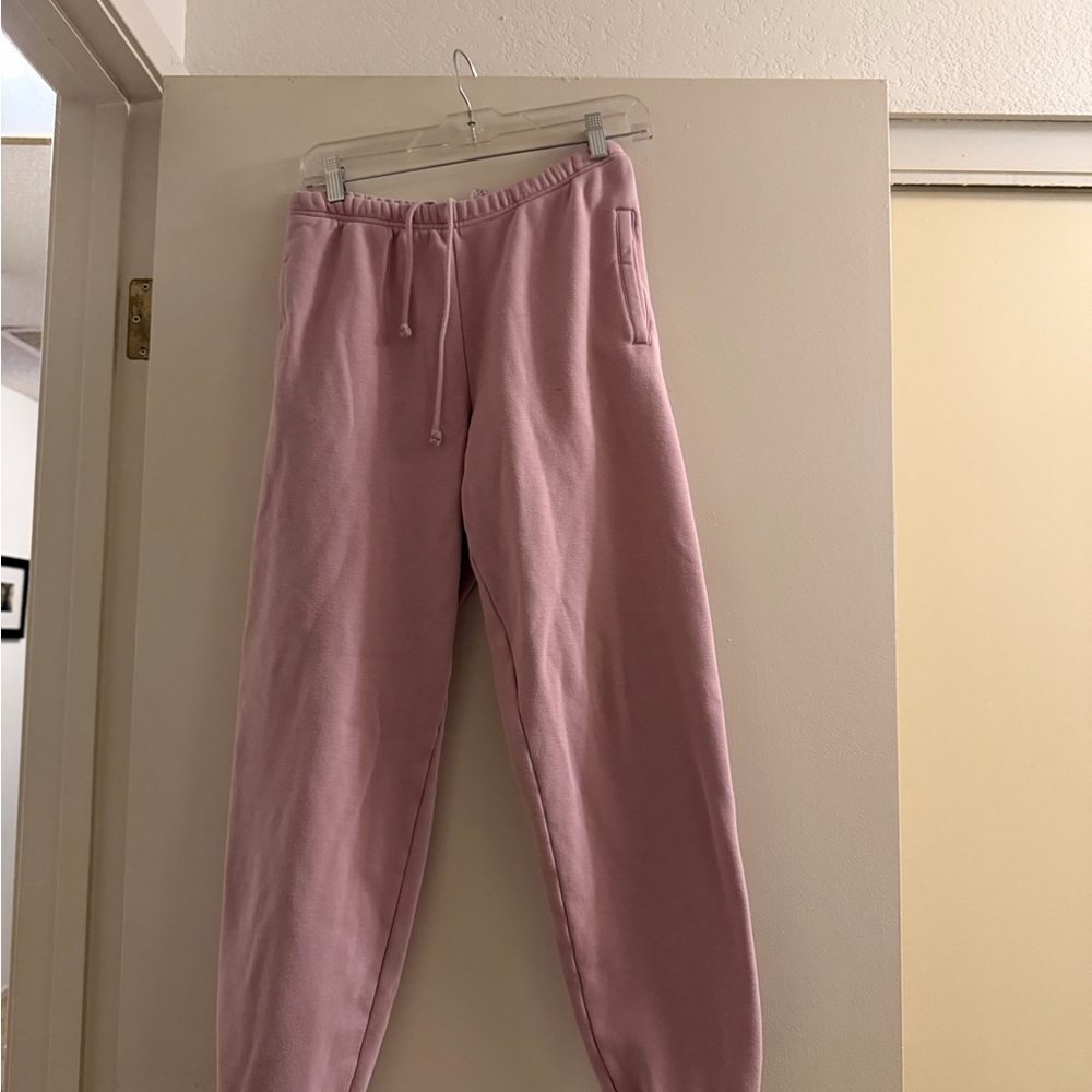 SKIMS Pink Fleece Joggers
